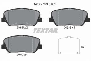 Textar 2491501 - Brzdové platničky -
