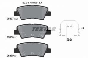 Textar 2533701 - Brzdové platničky -