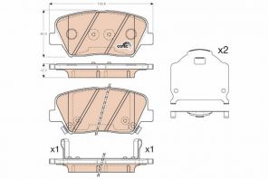 TRW GDB3549 - Brzdové platničky -