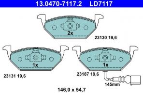 ATE 13.0470-7117.2 - Brzdové platničky -