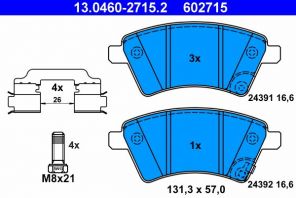 ATE 13.0460-2715.2 - Brzdové platničky -