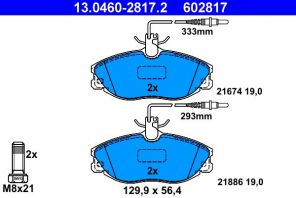 ATE 13.0460-2817.2 - Brzdové platničky -