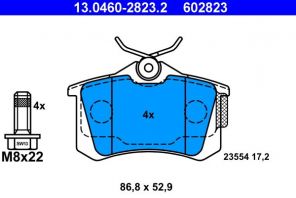 ATE 13.0460-2823.2 - Brzdové platničky -