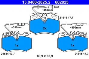 ATE 13.0460-2825.2 - Brzdové platničky -