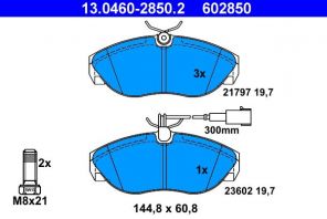 ATE 13.0460-2850.2 - Brzdové platničky -