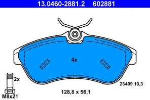 ATE 13.0460-2881.2 - Brzdové platničky -