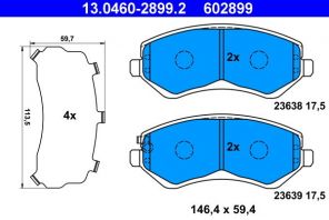 ATE 13.0460-2899.2 - Brzdové platničky -