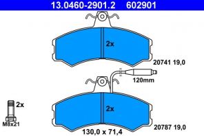 ATE 13.0460-2901.2 - Brzdové platničky -