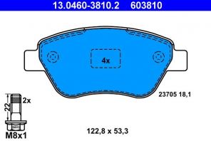 ATE 13.0460-3810.2 - Brzdové platničky -