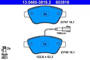ATE 13.0460-3818.2 - Brzdové platničky -