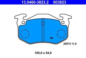 ATE 13.0460-3823.2 - Brzdové platničky -