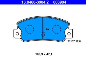 ATE 13.0460-3904.2 - Brzdové platničky -