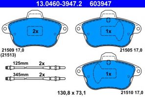 ATE 13.0460-3947.2 - Brzdové platničky -