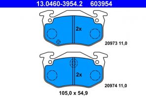 ATE 13.0460-3954.2 - Brzdové platničky -