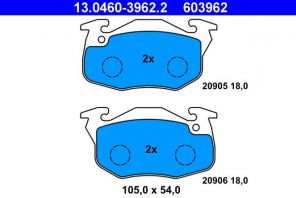 ATE 13.0460-3962.2 - Brzdové platničky -