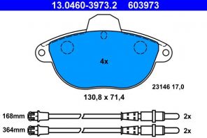 ATE 13.0460-3973.2 - Brzdové platničky -