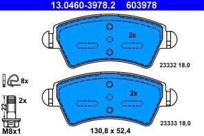 ATE 13.0460-3978.2 - Brzdové platničky -
