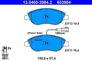 ATE 13.0460-3984.2 - Brzdové platničky -