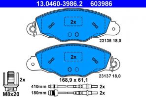ATE 13.0460-3986.2 - Brzdové platničky -