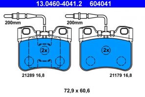 ATE 13.0460-4041.2 - Brzdové platničky -