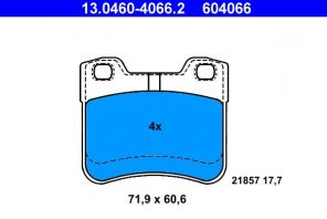 ATE 13.0460-4066.2 - Brzdové platničky -