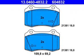 ATE 13.0460-4832.2 - Brzdové platničky -