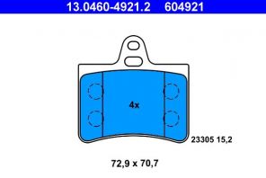 ATE 13.0460-4921.2 - Brzdové platničky -