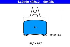 ATE 13.0460-4956.2 - Brzdové platničky -