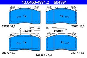 ATE 13.0460-4991.2 - Brzdové platničky -