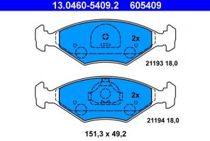 ATE 13.0460-5409.2 - Brzdové platničky -