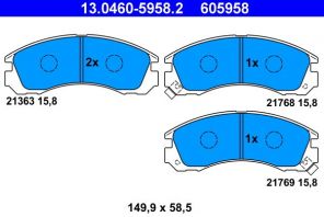 ATE 13.0460-5958.2 - Brzdové platničky -