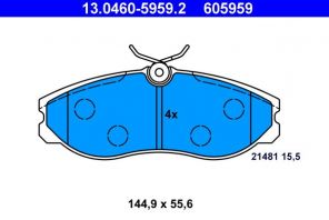 ATE 13.0460-5959.2 - Brzdové platničky -