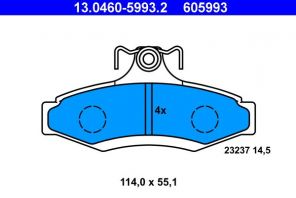 ATE 13.0460-5993.2 - Brzdové platničky -