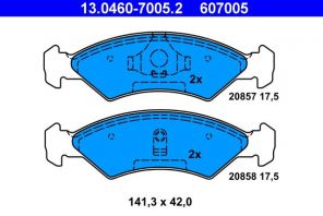 ATE 13.0460-7005.2 - Brzdové platničky -