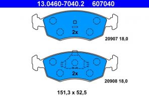 ATE 13.0460-7040.2 - Brzdové platničky -