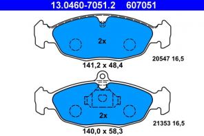 ATE 13.0460-7051.2 - Brzdové platničky -