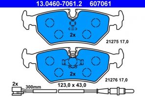 ATE 13.0460-7061.2 - Brzdové platničky -