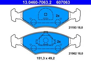 ATE 13.0460-7063.2 - Brzdové platničky -