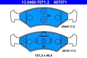 ATE 13.0460-7071.2 - Brzdové platničky -