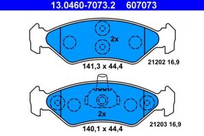 ATE 13.0460-7073.2 - Brzdové platničky -
