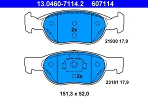 ATE 13.0460-7114.2 - Brzdové platničky -