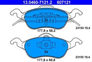 ATE 13.0460-7121.2 - Brzdové platničky -