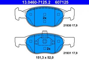 ATE 13.0460-7125.2 - Brzdové platničky -