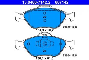 ATE 13.0460-7142.2 - Brzdové platničky -