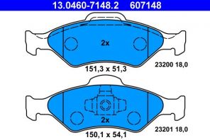 ATE 13.0460-7148.2 - Brzdové platničky -