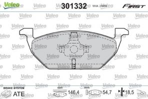 Valeo 301332 - Brzdové platničky -
