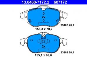 ATE 13.0460-7172.2 - Brzdové platničky -