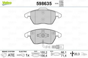 Valeo 598635 - Brzdové platničky -