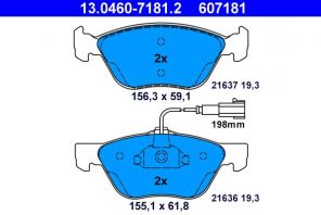 ATE 13.0460-7181.2 - Brzdové platničky -