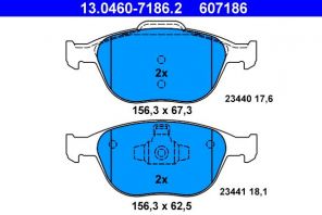 ATE 13.0460-7186.2 - Brzdové platničky -